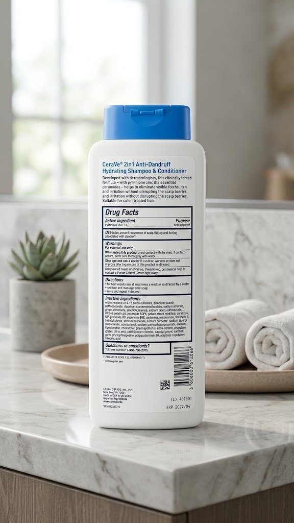 Cerave 2 in 1 Anti Dandruff Hydrating Shampoo & Conditioner 355ml