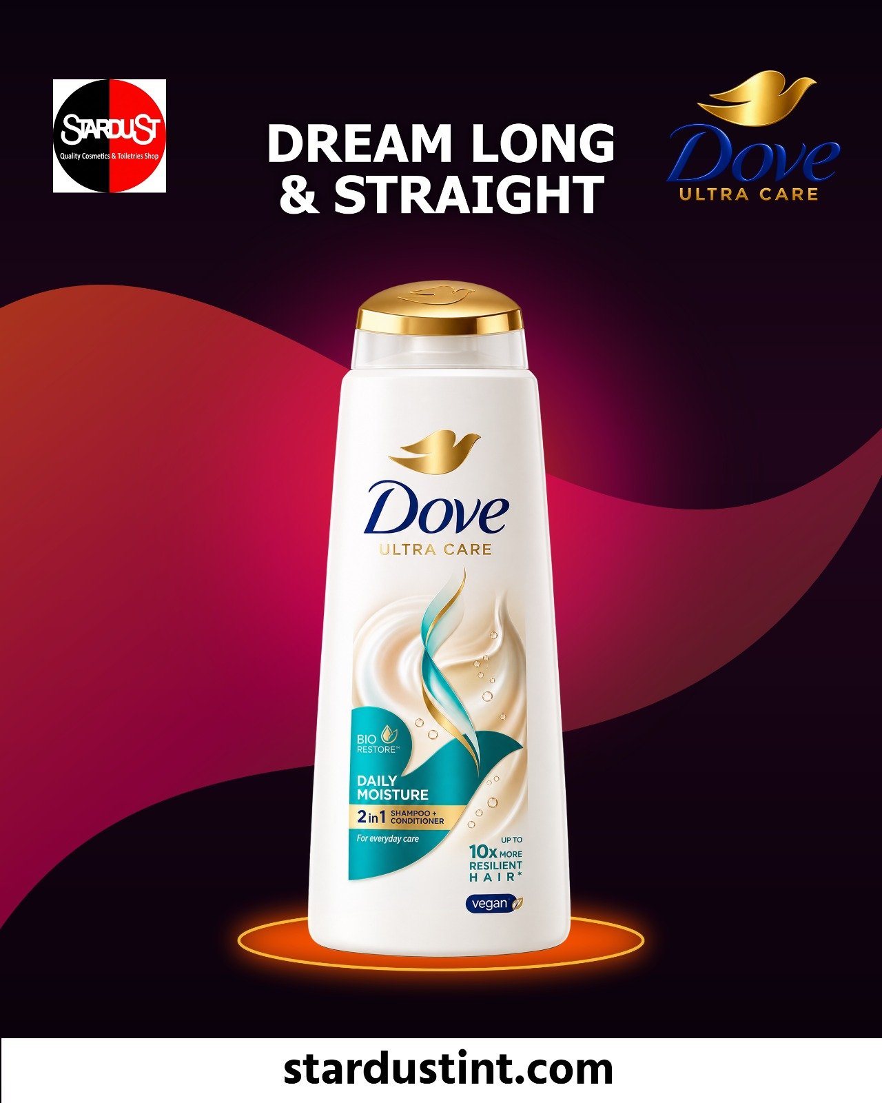 Dove Ultra Care Daily Moisture Shampoo 400 mL