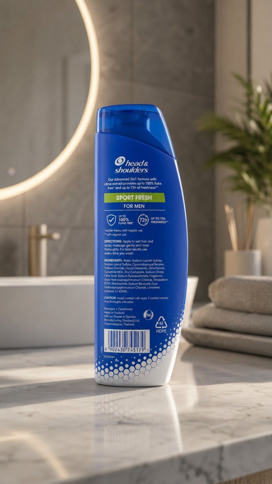 Head & Shoulders Ultra Men 2 In1 Sports Fresh Anti-dandruff Shampoo + Conditioner | 400mL