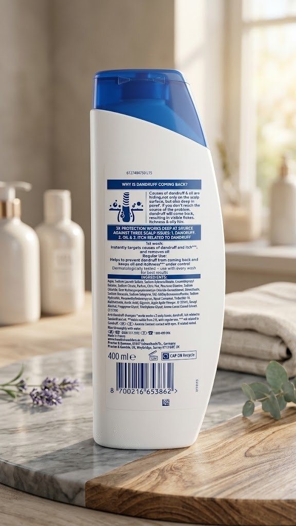 Head & Shoulders Clarify & Shine Anti Dandruff Shampoo with Apple Cider Vinegar 400ml