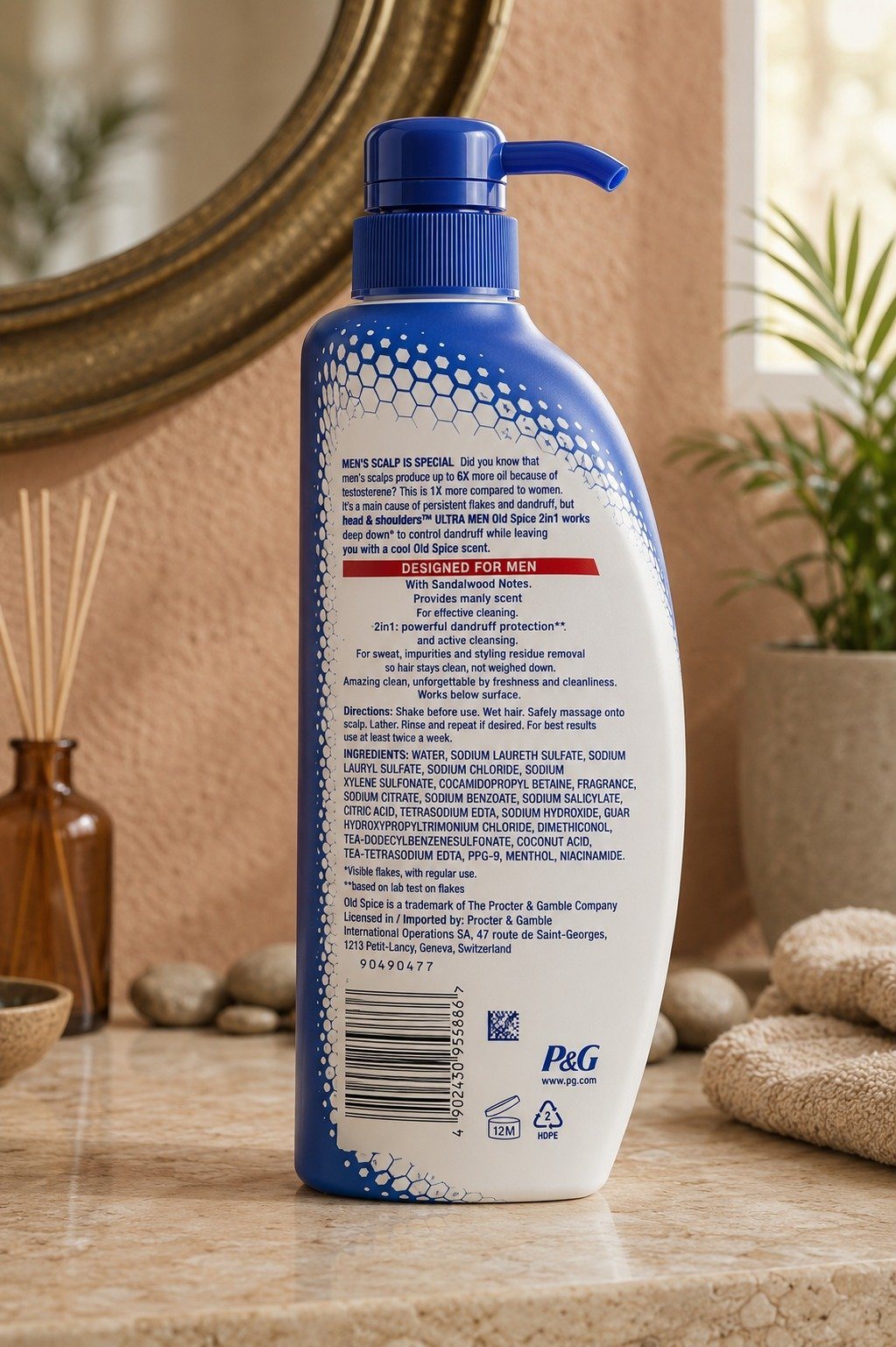 Head & Shoulders Ultra Men 2in1 Old Spice Anti-Dandruff Shampoo + Conditioner (550 ml)