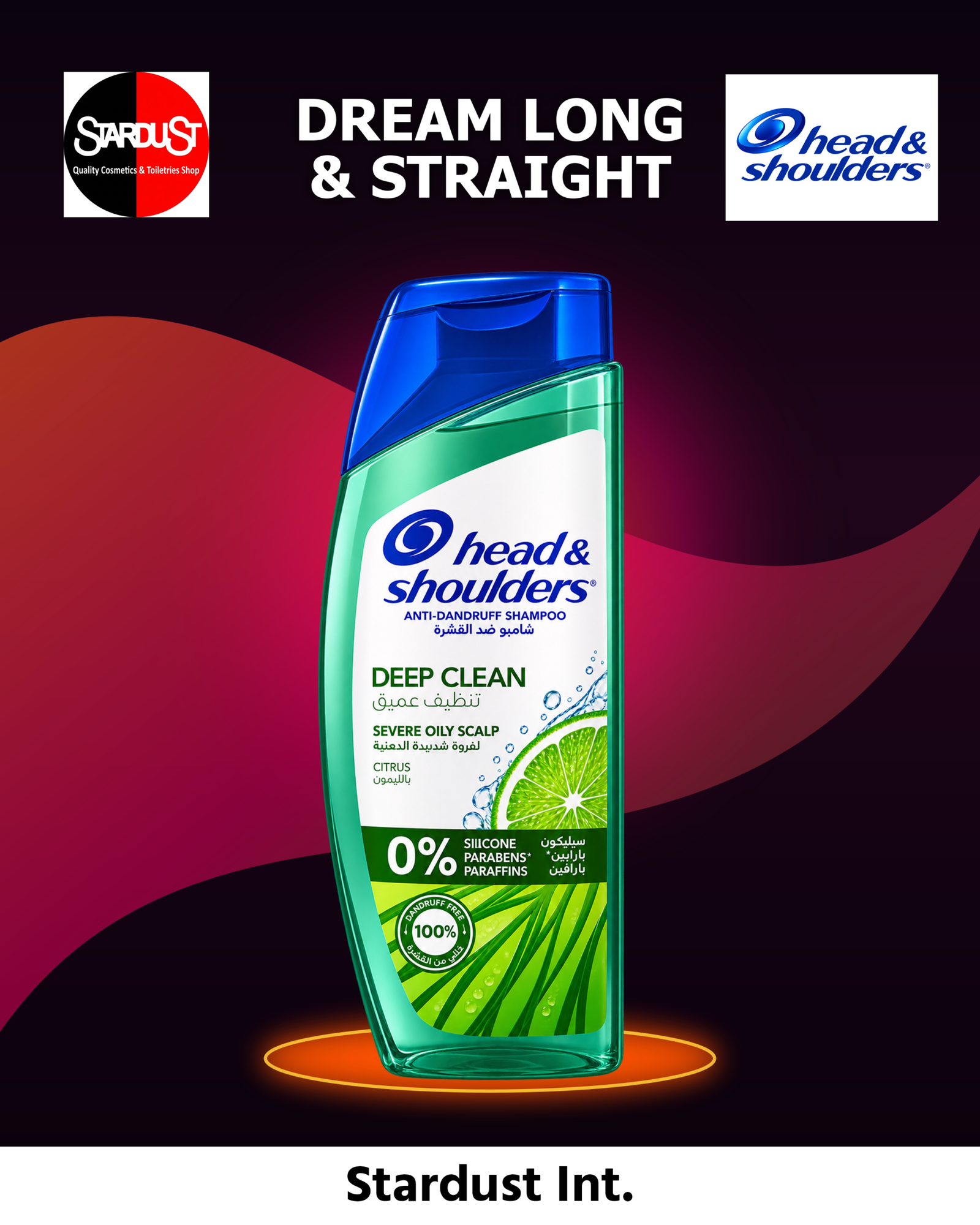 Head & Shoulders Deep Clean Anti Dandruff Shampoo For Severe Oily Scalp 400ml