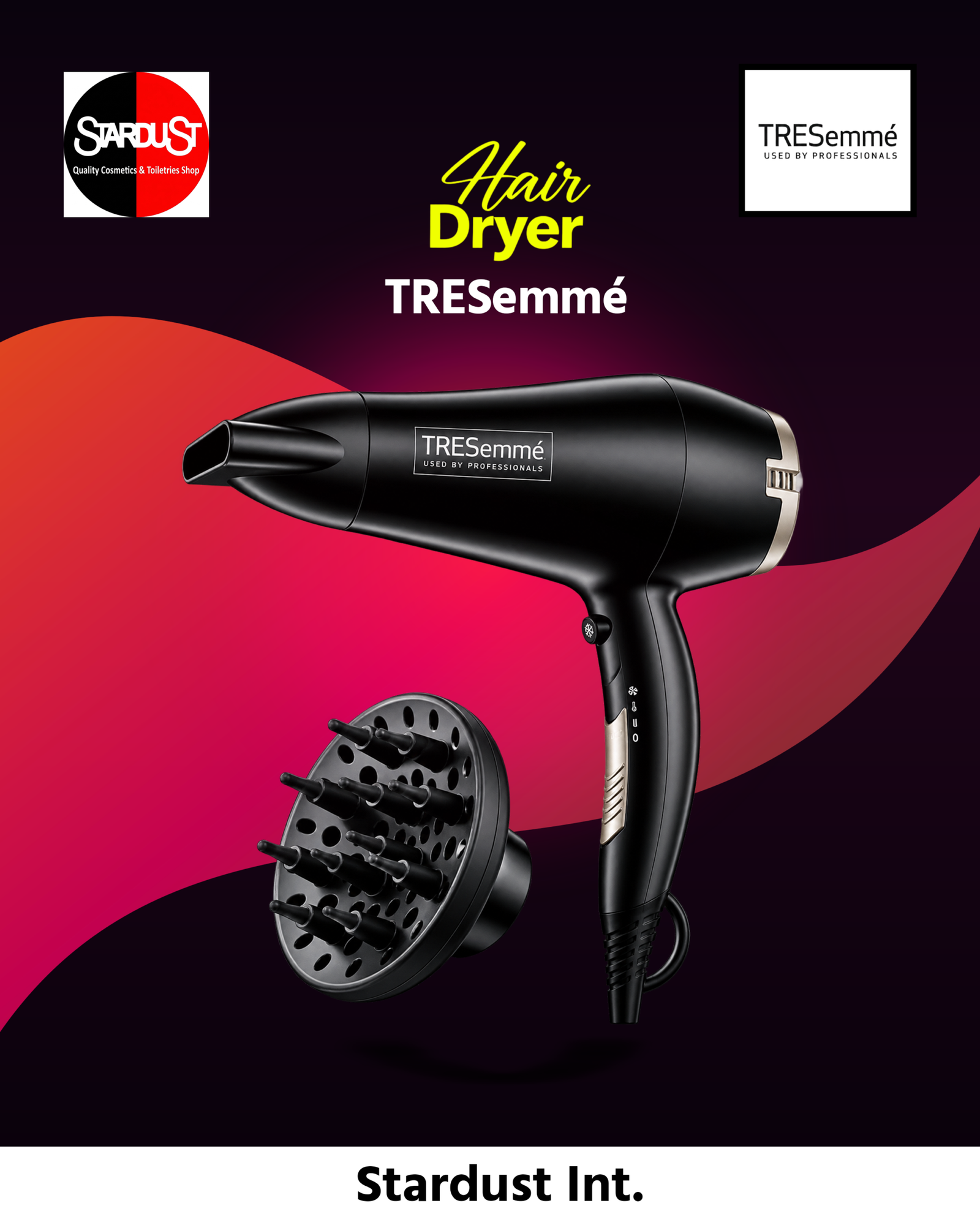 Tresemme Volume and Lift Diffuser Hair Dryer 2200