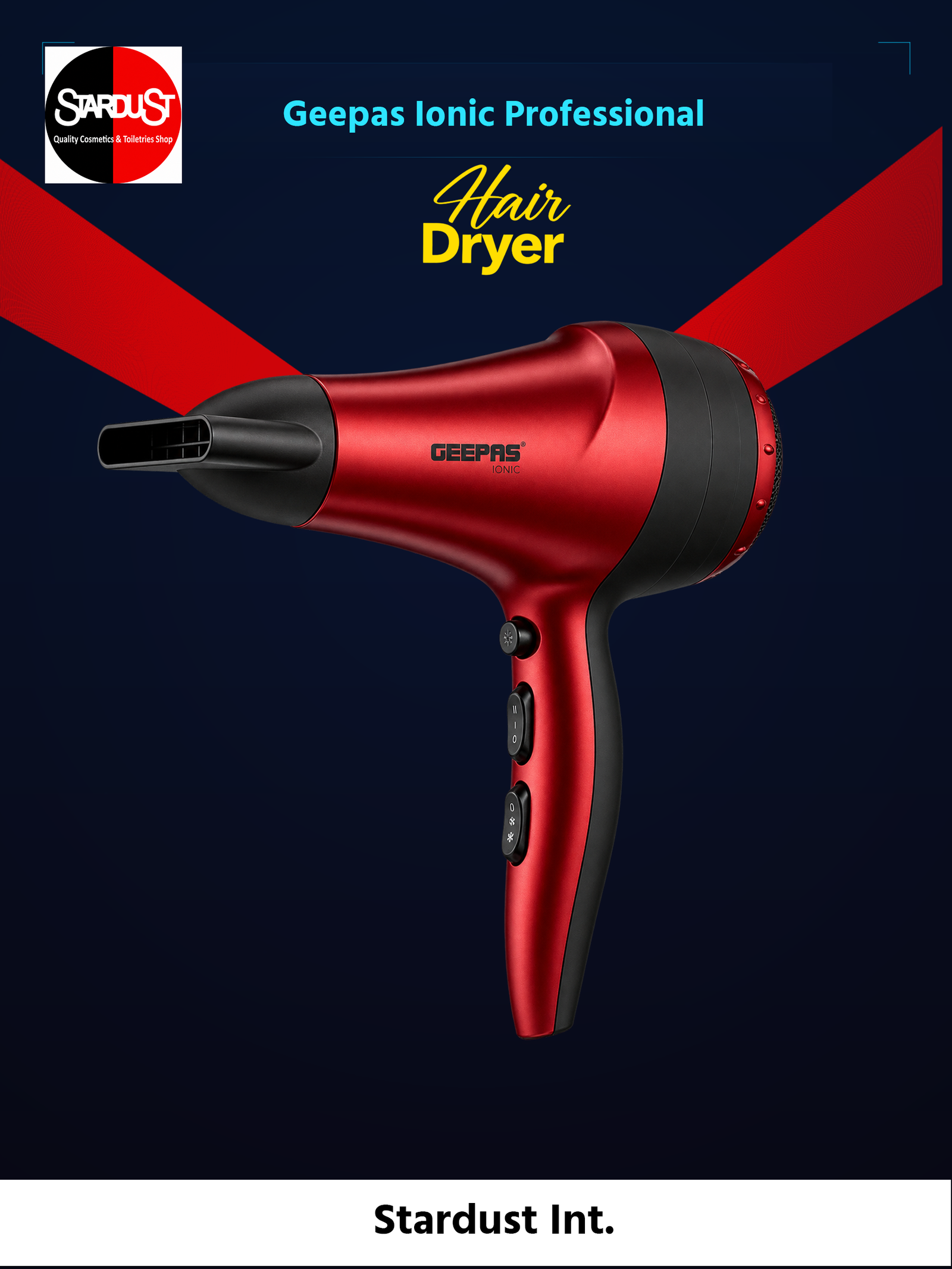 Geepas Ionic Professional Hair Dryer