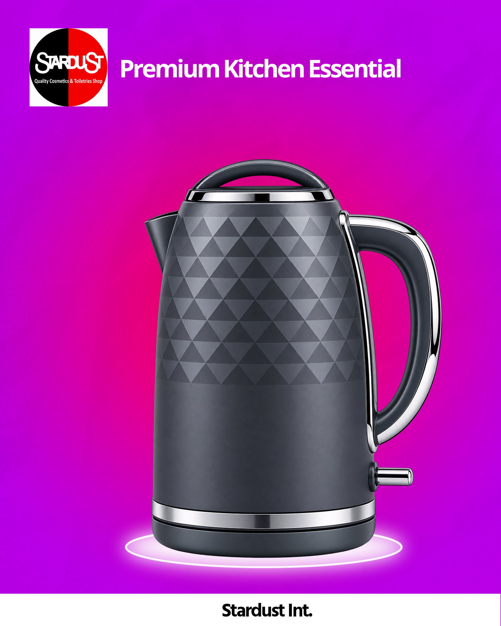 George Home Fast Boil Grey Textured Electric Kettle