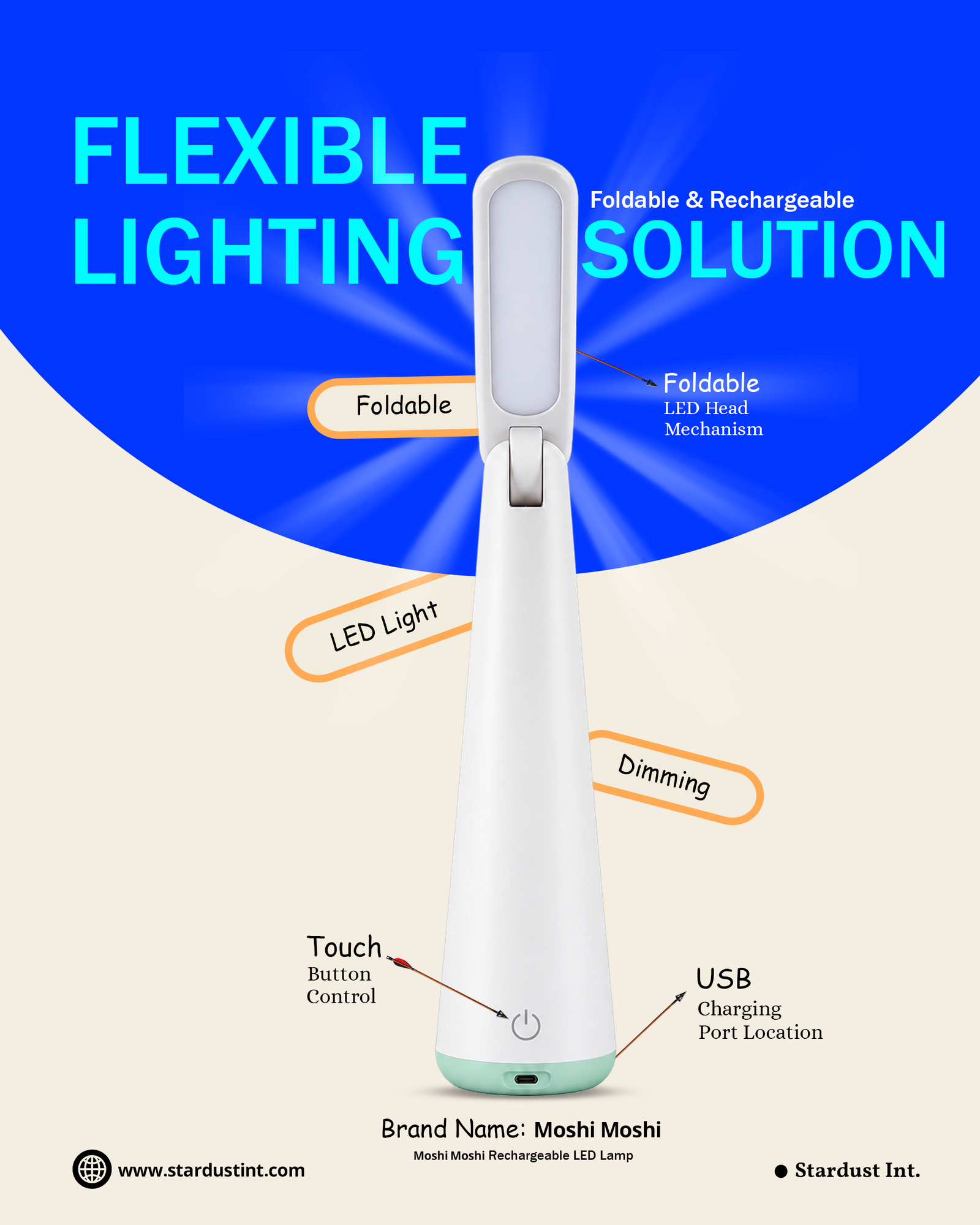 Moshi Moshi Rechargeable LED Lamp